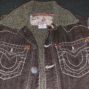 True religion corduroy brown jacket